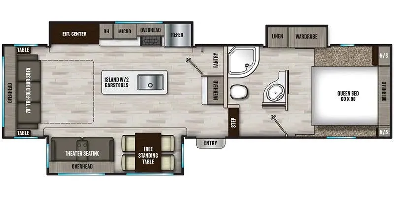 Shasta Phoenix X-lite 30RLS floor plan