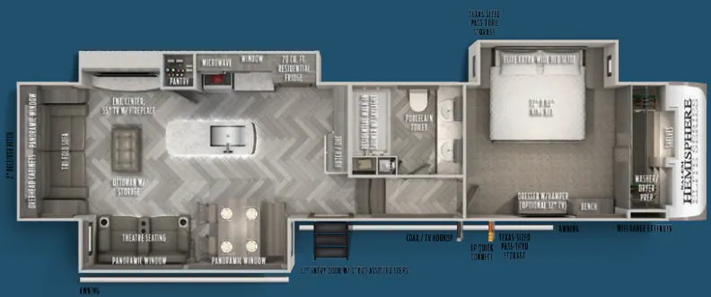 Forest River Salem Hemisphere Elite 34RL floor plan