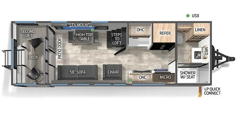 2024 Forest River Cherokee Timberwolf 16ML - Floor plan