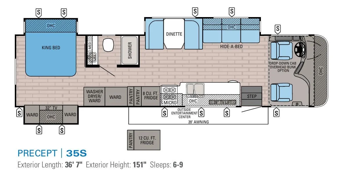 Jayco Precept 35S floor plan