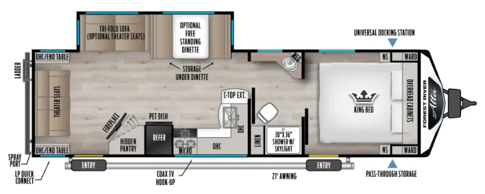 East to West Alta 2850KRL floor plan