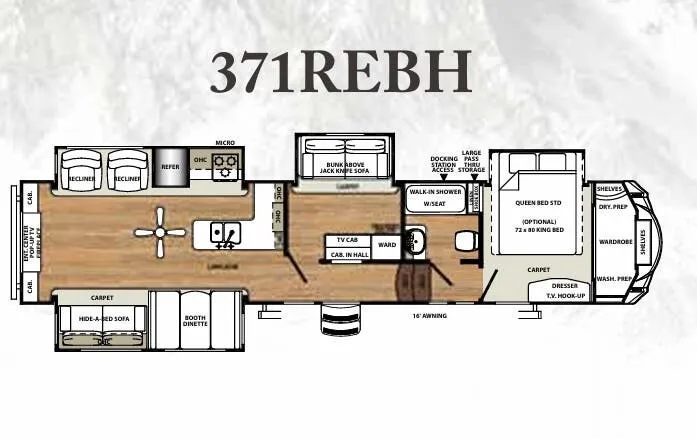 Forest River Sierra 371REBH floor plan
