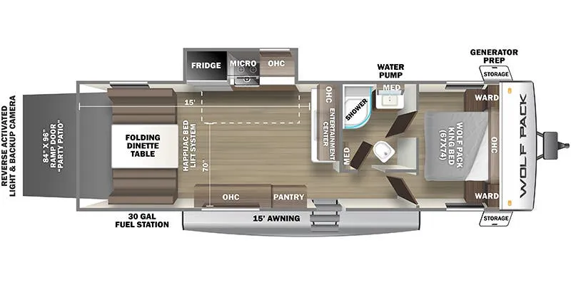 2022 Forest River Cherokee Wolf Pack 23PACK15 - Floor plan