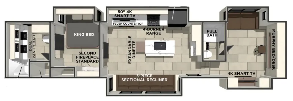 2026 Prime Time Sanibel 39HYBRID - Floor plan