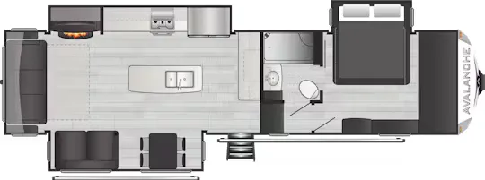 Keystone Alpine Avalanche Edition 322RL floor plan