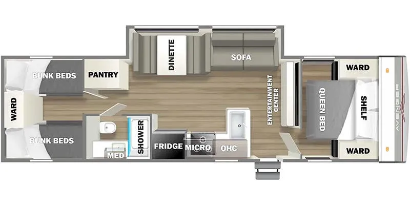 Prime Time Avenger LE 28QBSLE floor plan