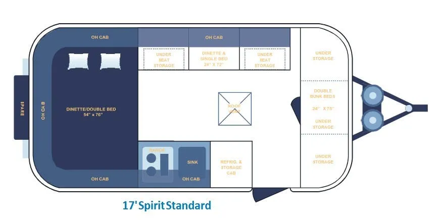 Casita Spirit STANDARD floor plan