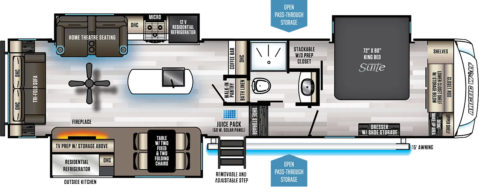 2023 Forest River Cherokee Arctic Wolf Suite 3550 - Floor plan