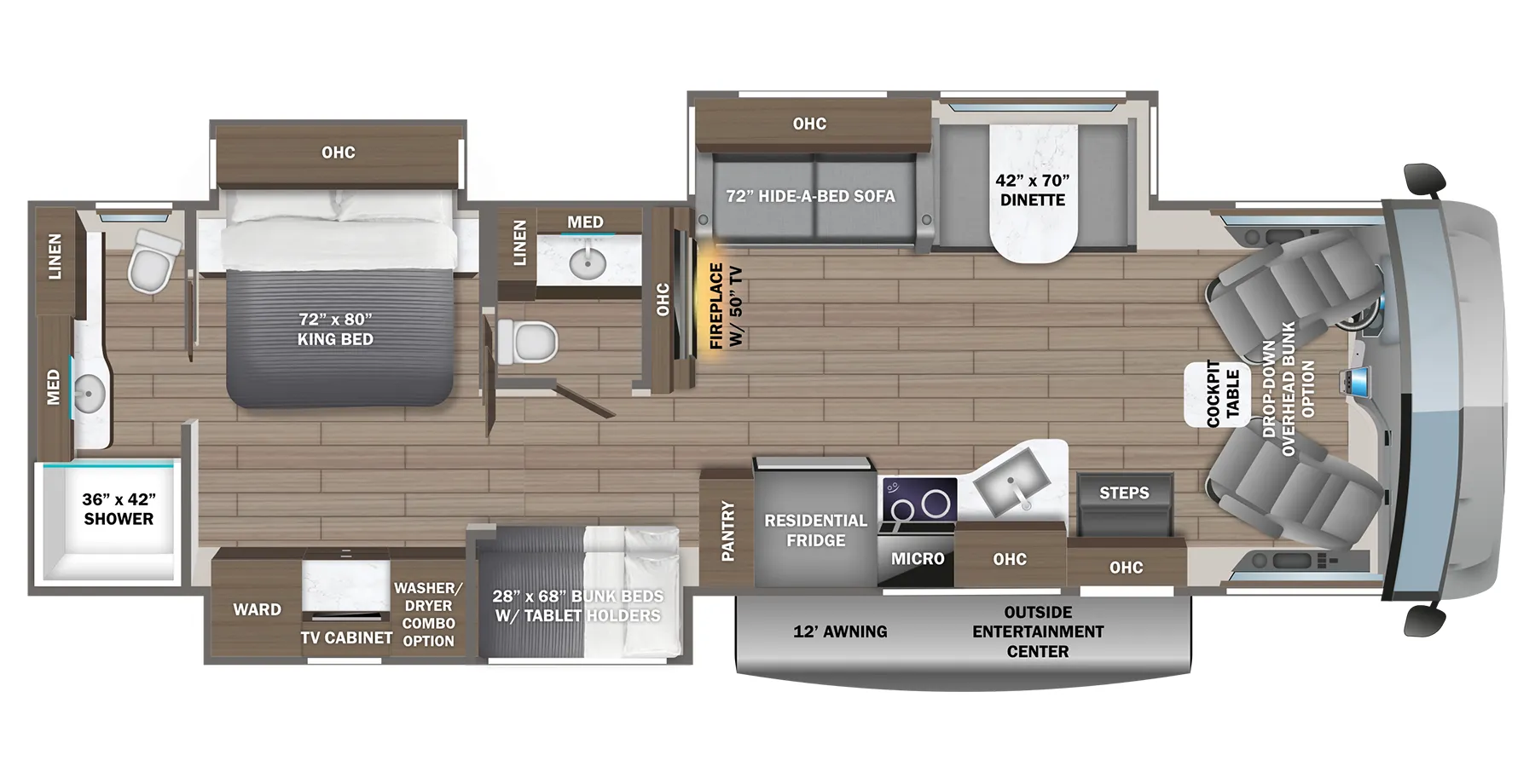 Jayco Precept Prestige 36B floor plan