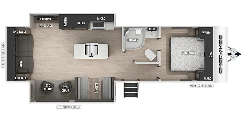 2021 Forest River Cherokee 274WK - Floor plan