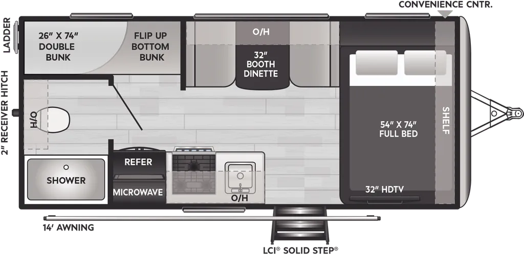 2024 Keystone Outback OBX 17BH floor plan