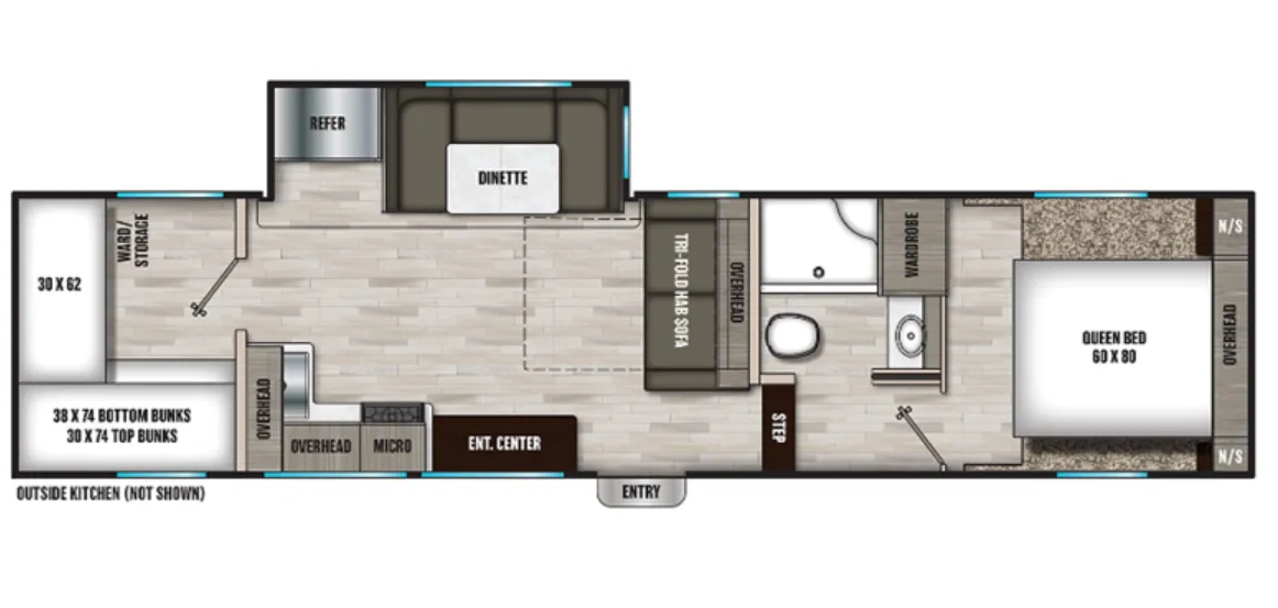 Shasta Phoenix Lite 274BH floor plan