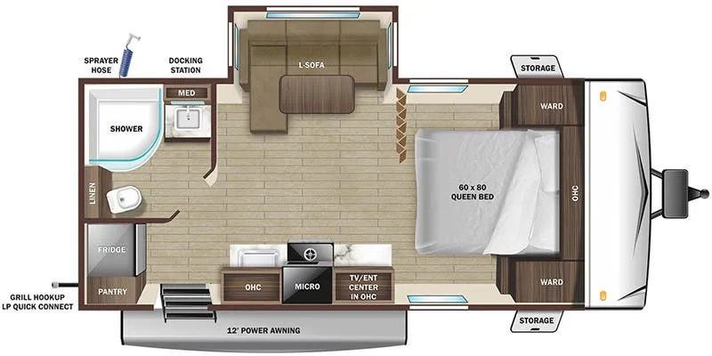2024 Highland Ridge Range Lite 212FB floor plan