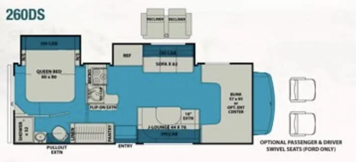 Coachmen Leprechaun 260DS floor plan