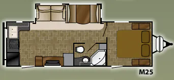 Heartland Mallard M25 floor plan