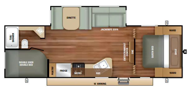 Starcraft Autumn Ridge Outfitter 26BHS floor plan