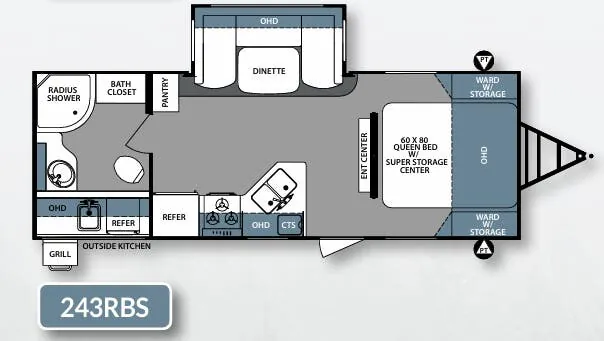 Forest River Surveyor 243RBS floor plan