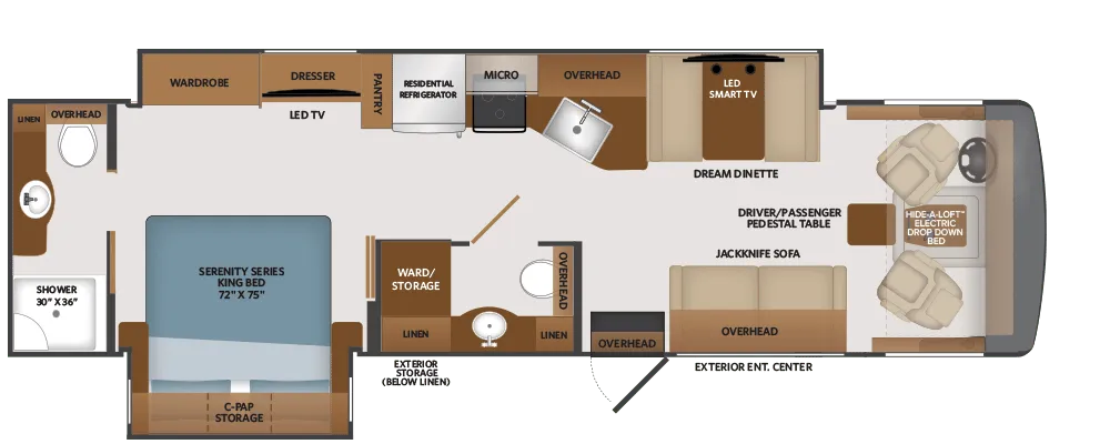 Fleetwood Fortis 33HB floor plan