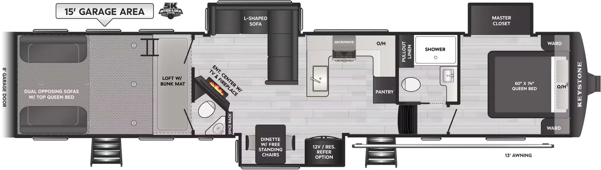 Keystone Fuzion Impact 418 floor plan