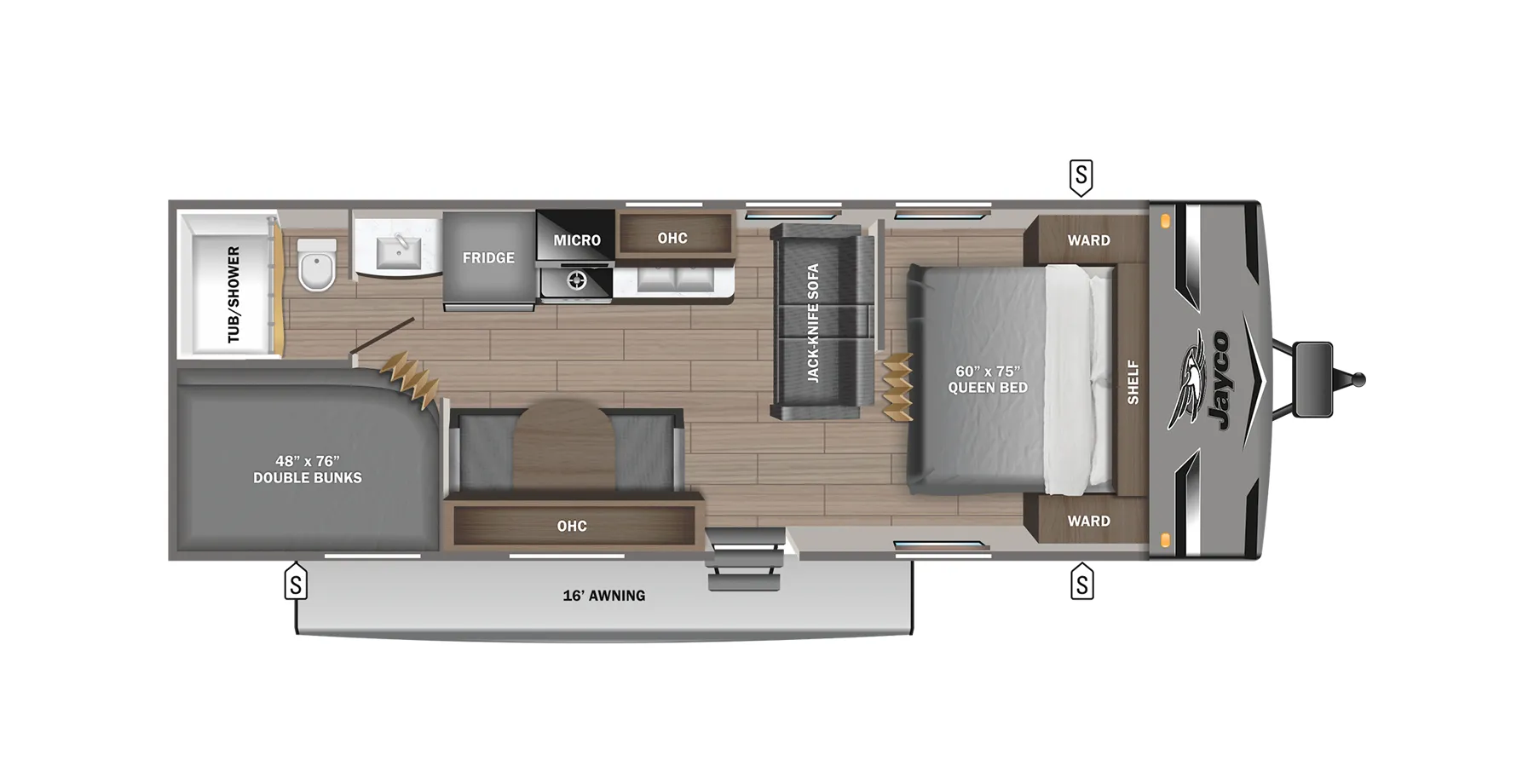 2021 Jayco Jay Flight 264BH - Floor plan