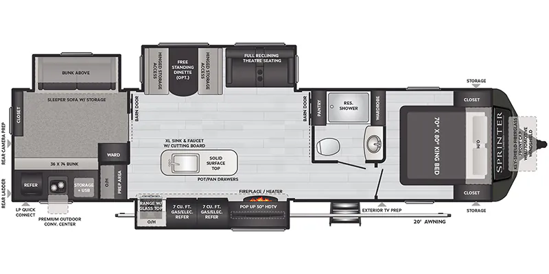 2021 Keystone Sprinter Limited 341BIK - Photo 2