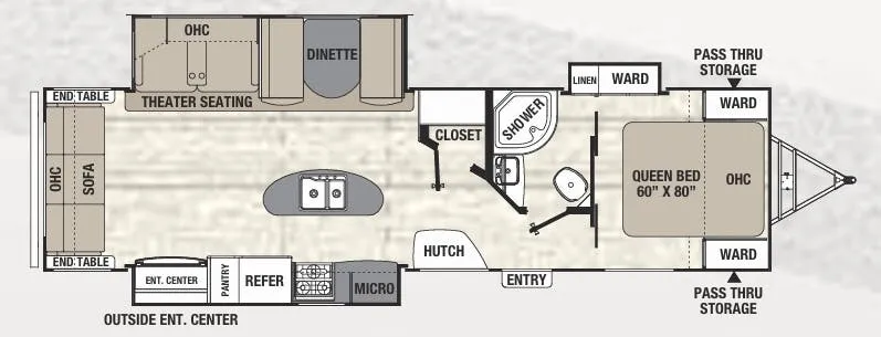 Coachmen Freedom Express Liberty Edition 322 RLDSLE floor plan