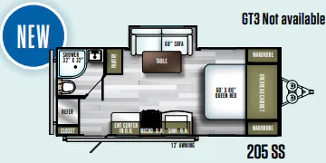 Palomino Solaire 205 SS floor plan