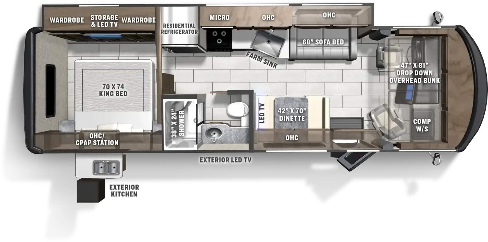 2027 Coachmen Mirada 29FW - Floor plan