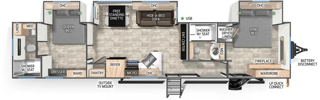 2026 Forest River Cherokee Timberwolf 39HBA floor plan