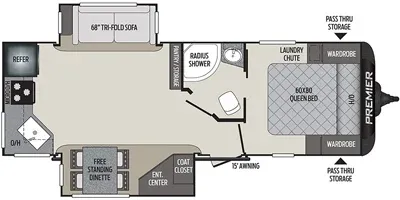 2021 Keystone Bullet Ultra Lite 24RK floor plan