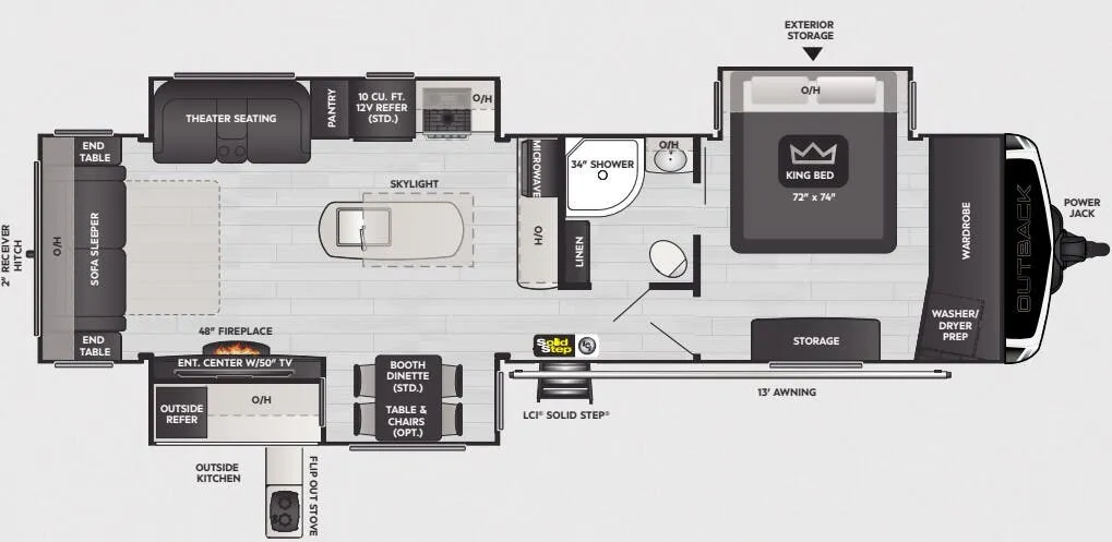 2025 Keystone Outback 330RL - Floor plan