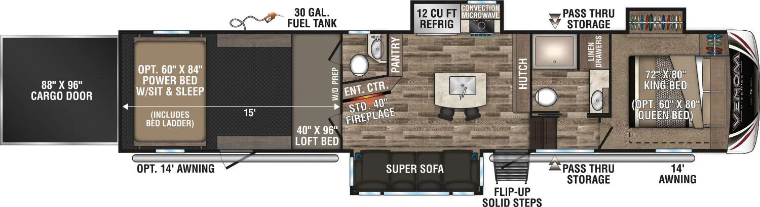 K-Z Venom V-Series V3815TK floor plan