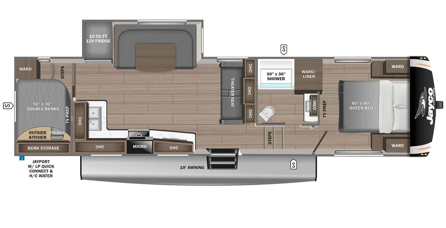 2024 Jayco Eagle HT 29DDB - Floor plan