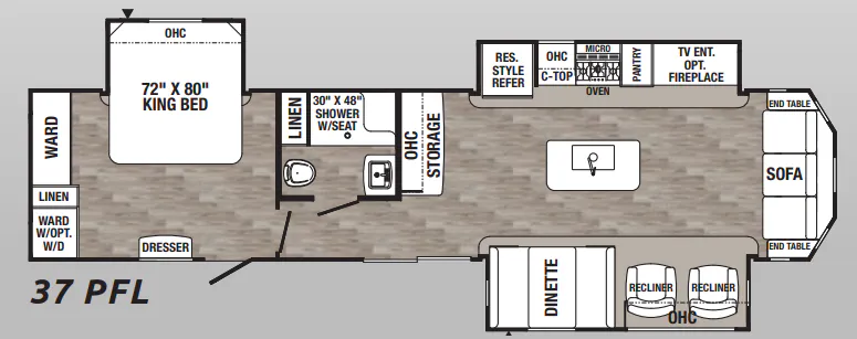 2020 Palomino Puma 37PFL floor plan