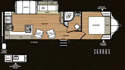 2016 Forest River Vibe 268RKS floor plan