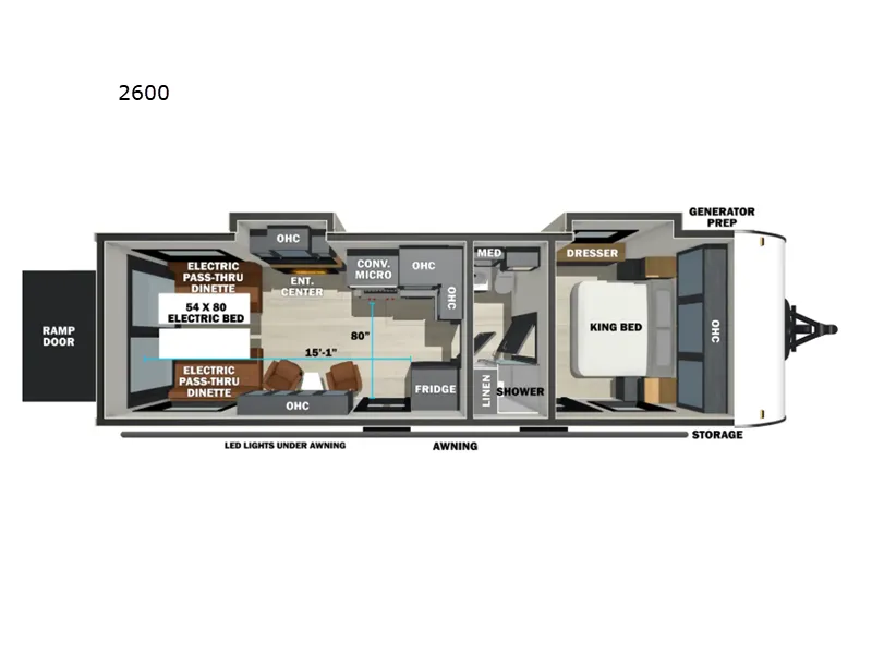 2026 Forest River Stealth 2600 - Floor plan