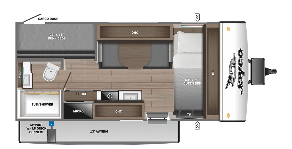 2024 Jayco Jay Feather Micro 171BH floor plan