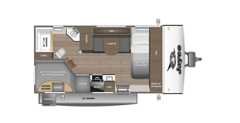 2026 Jayco Jay Feather Air 16DB floor plan