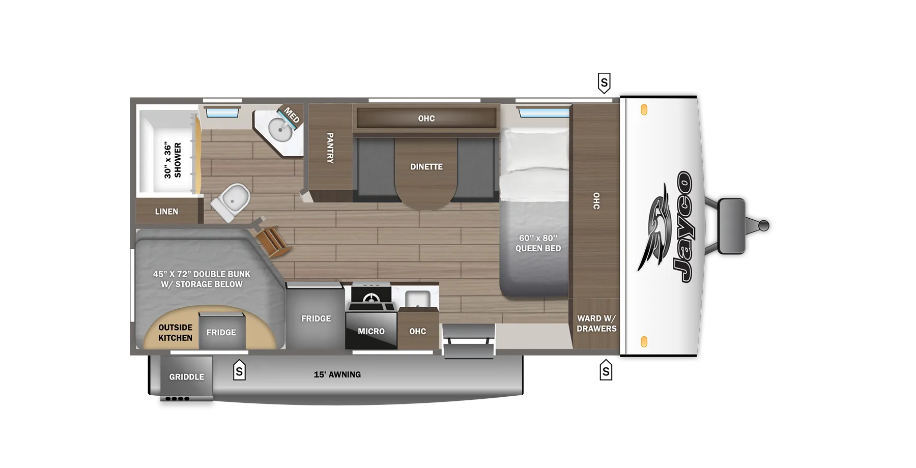 2026 Jayco Jay Feather Air 16DB - Floor plan