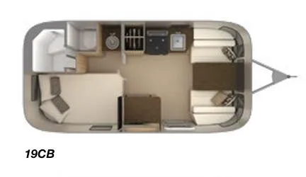 Airstream Flying Cloud 19CB floor plan
