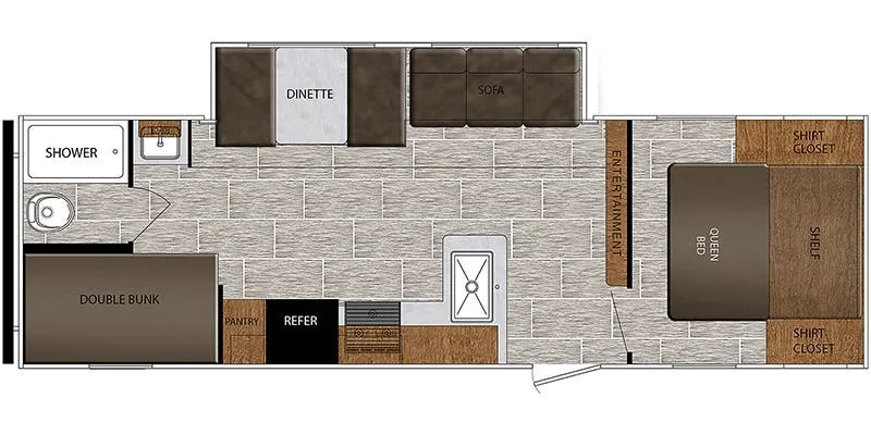 2021 Prime Time Avenger LE 26DBSLE floor plan