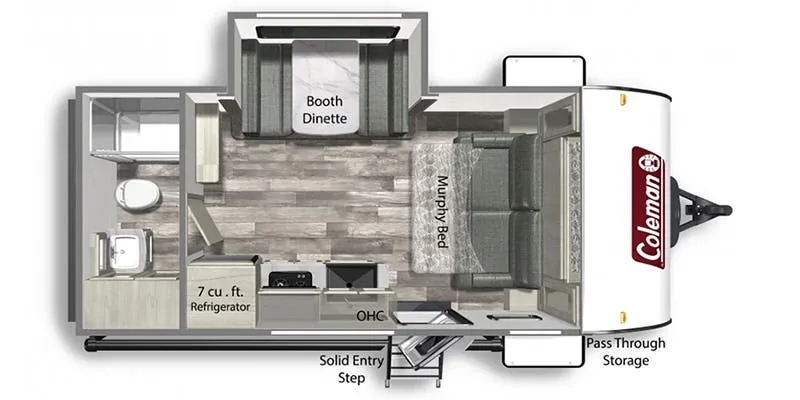 2023 Dutchmen Coleman Light 1855RB floor plan