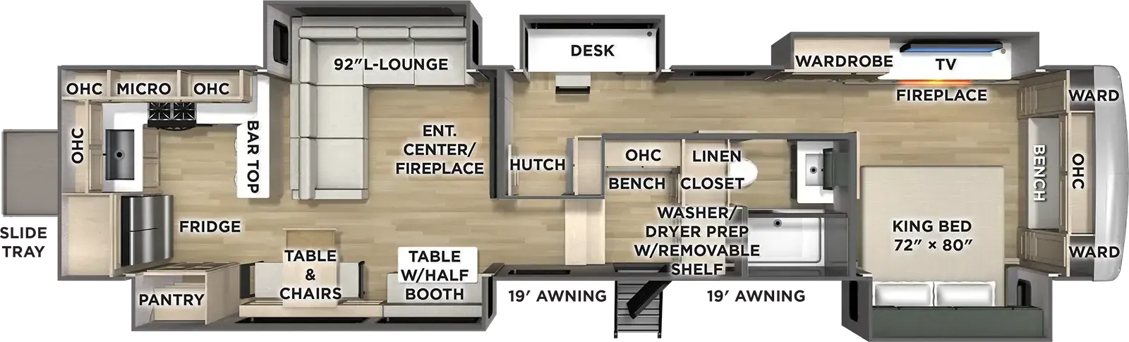 Forest River River Ranch 394RKL floor plan