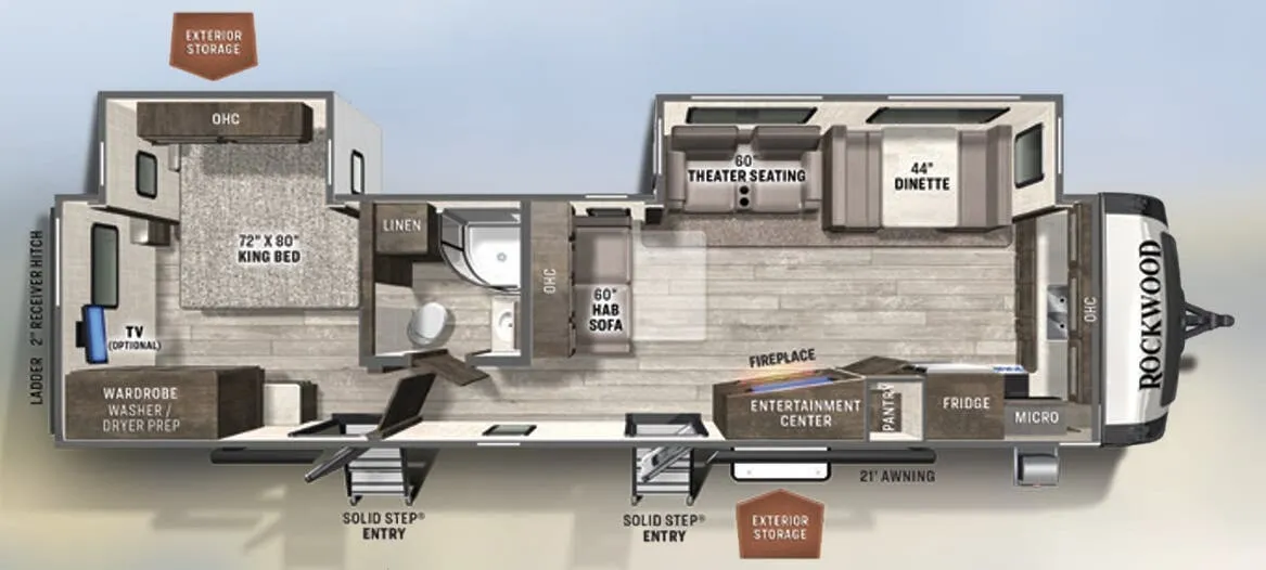 Forest River Rockwood Signature 8335SB floor plan