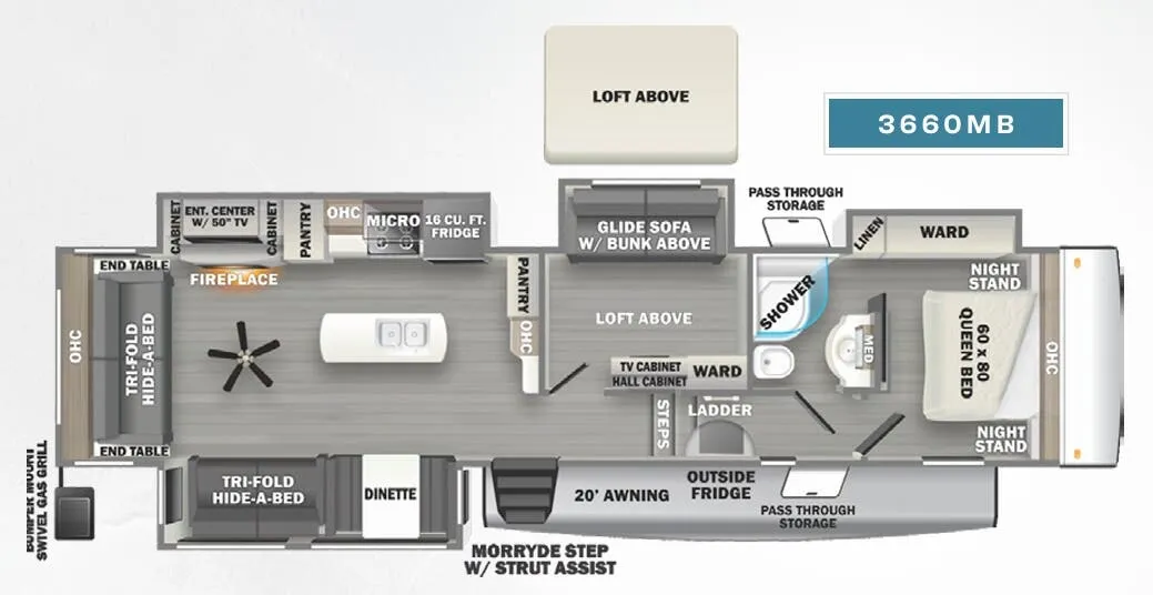 Forest River Sierra 3660MB floor plan