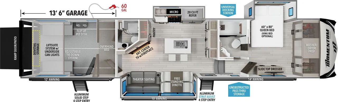 Grand Design Momentum 397THS floor plan
