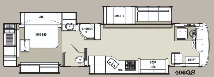 Coachmen Sportscoach Cross Country 406QS floor plan