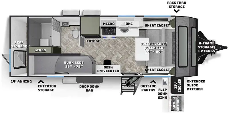 Palomino Pause 21.4 floor plan