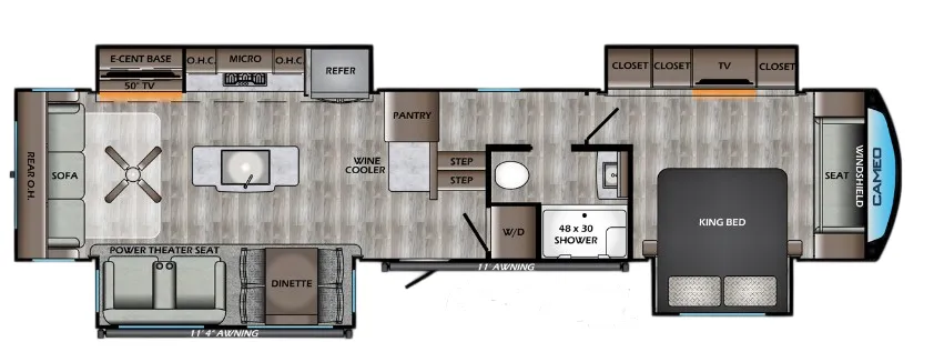 CrossRoads Cameo 3701RL floor plan