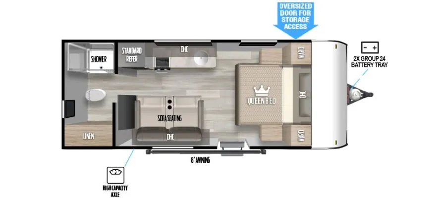 2026 Forest River Wildwood FSX 164RBLE - Floor plan